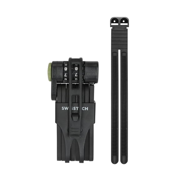 Swiss Tech Foldable Bike Frame Lock, Black