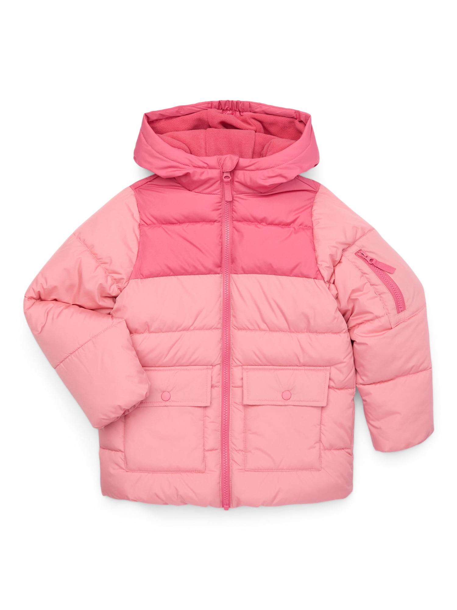 Swiss Tech Girls Colorblock Puffer Jacket, Size 4-18