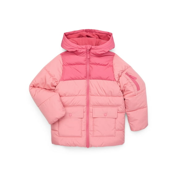 Swiss Tech Girls Colorblock Puffer Jacket, Size 4-18