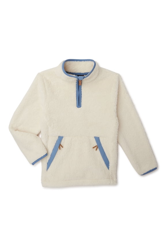 Girls Matching Family Faux Sherpa Quarter Zip Pullover, Sizes 4-18 & Plus