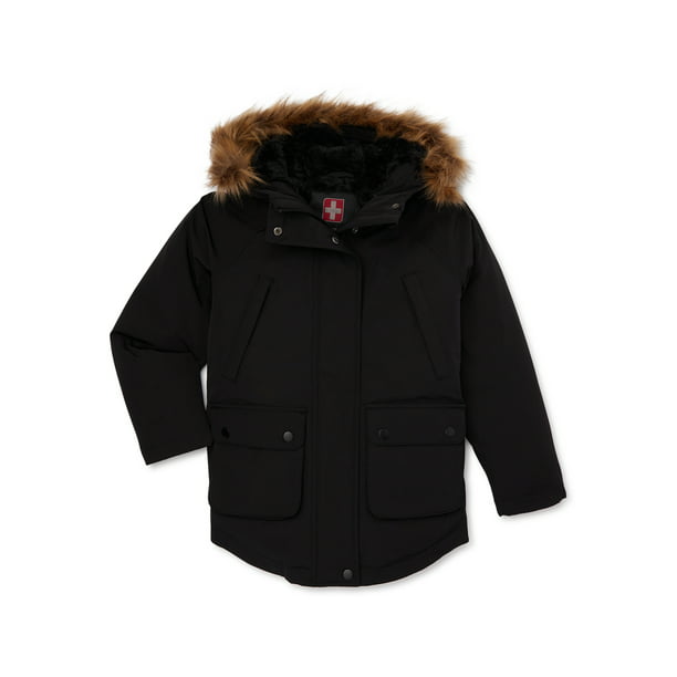 Swiss Tech Girls Shell Winter Parka Jacket, Sizes 4-18 - Walmart.com
