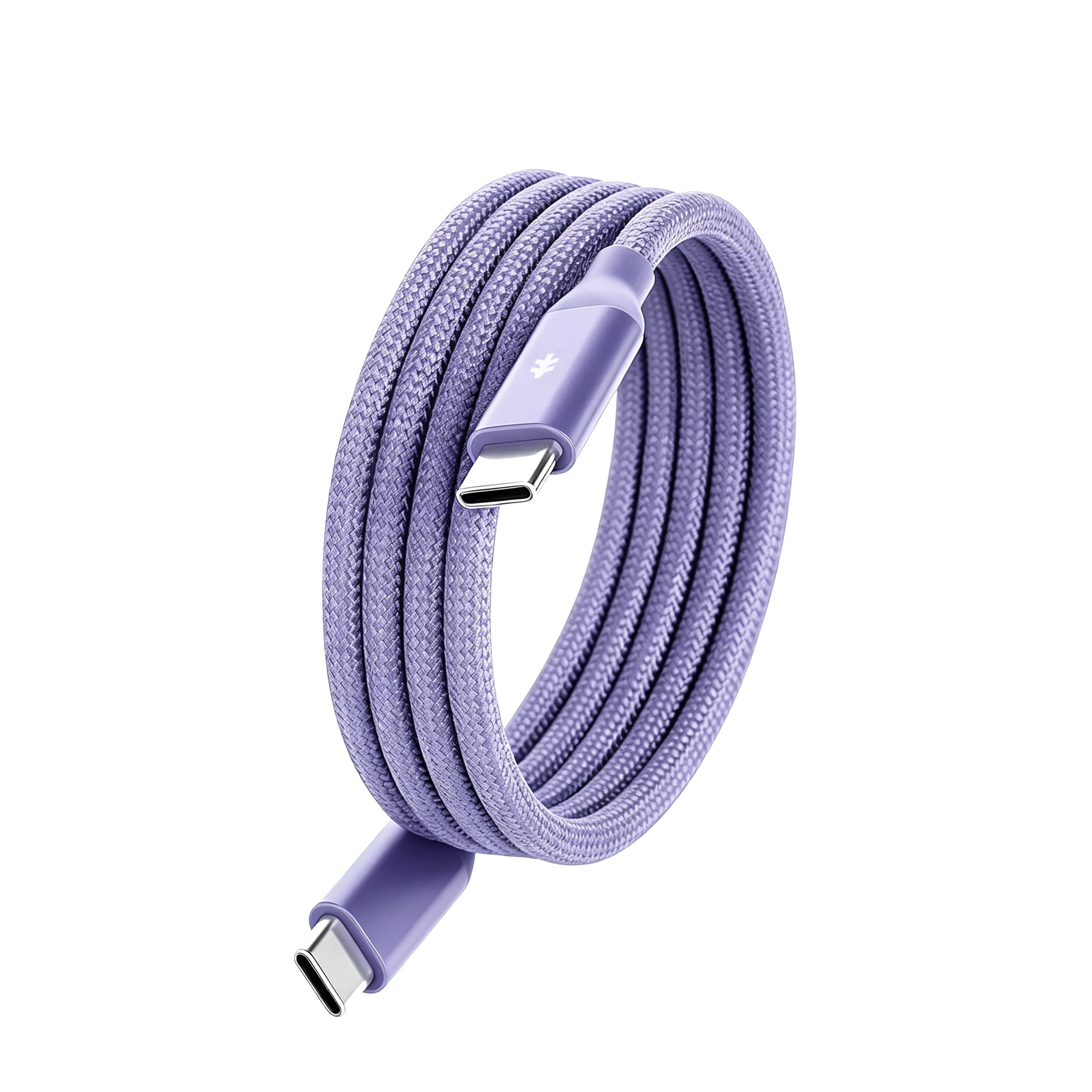 Swiss Tech Kabel M240 3 ft 240W Magnetic Self-Coiling USB-C Charging Cable, Myrtle Purple