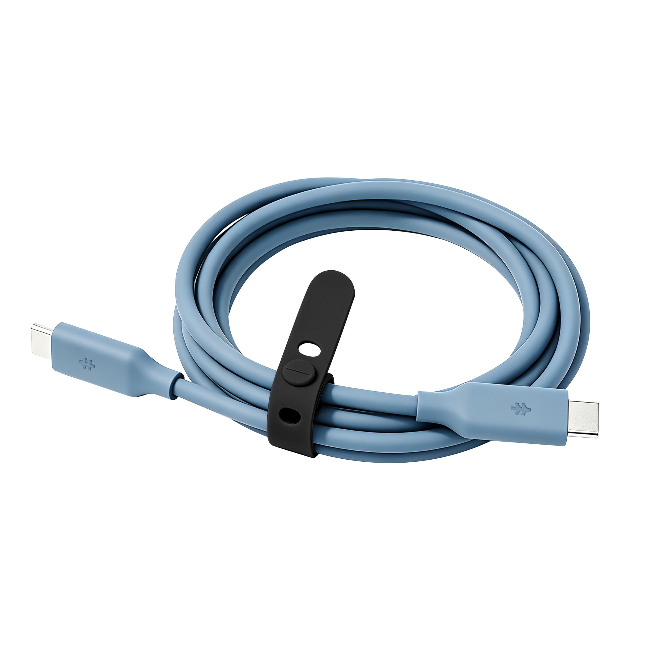 Swiss Tech Kabel S100 6 ft 100W Soft Touch USB-C to USB-C Charging Cable, Cresta Blue