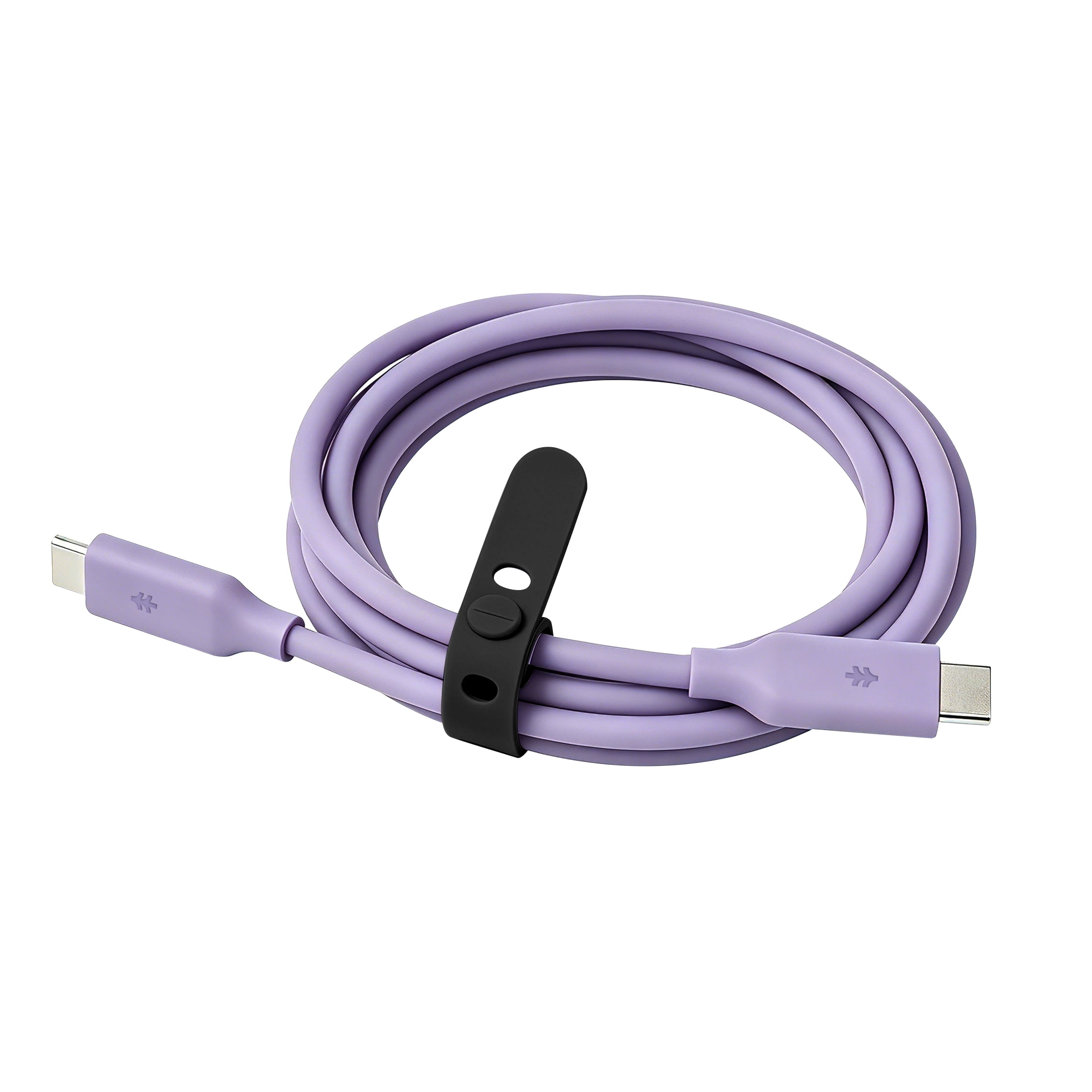 Swiss Tech Kabel S100 6 ft 100W Soft Touch USB-C to USB-C Charging Cable, Myrtle Purple