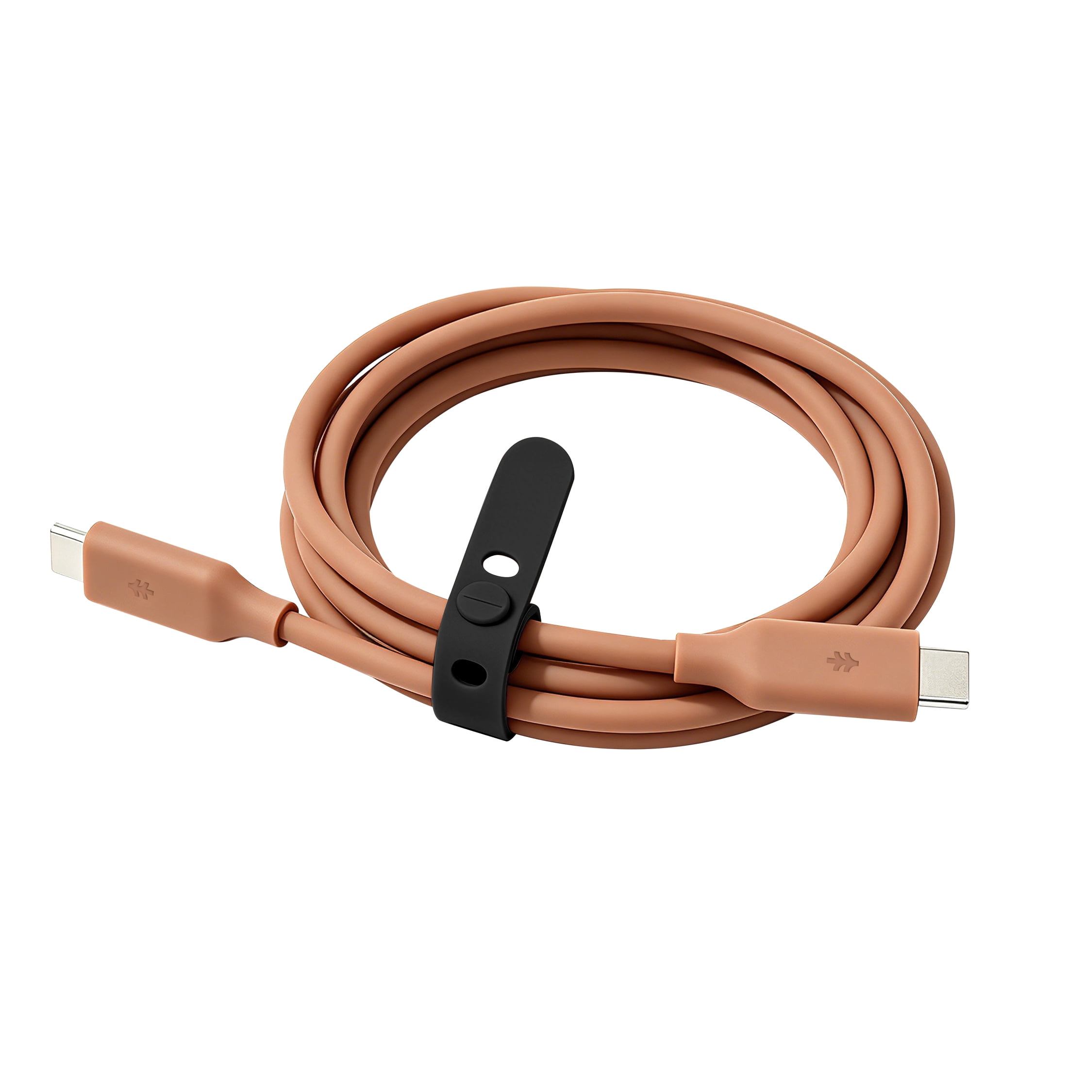 Swiss Tech Kabel S100 6 ft 100W Soft Touch USB-C to USB-C Charging Cable, Terra Orange