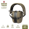 thumbnail image 1 of Swiss Tech Klarheit Bluetooth Electronic Hearing Protection, NRR 23 – Dual Power (Battery + Rechargeable), FDE, 1 of 7
