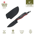 thumbnail interactive-video image 1 of Swiss Tech Leicht Fixed Blade Knife, D2 Steel with Canvas Micarta Handle and Premium Hard Sheath, 1 of 23