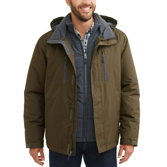 Swiss+Tech Men's 3 In 1 Systems Jacket up to size 5XL - Walmart.com