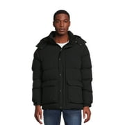 Swiss Tech Men's Quilted Puffer Jacket with Removable Hood, Sizes S-3XL