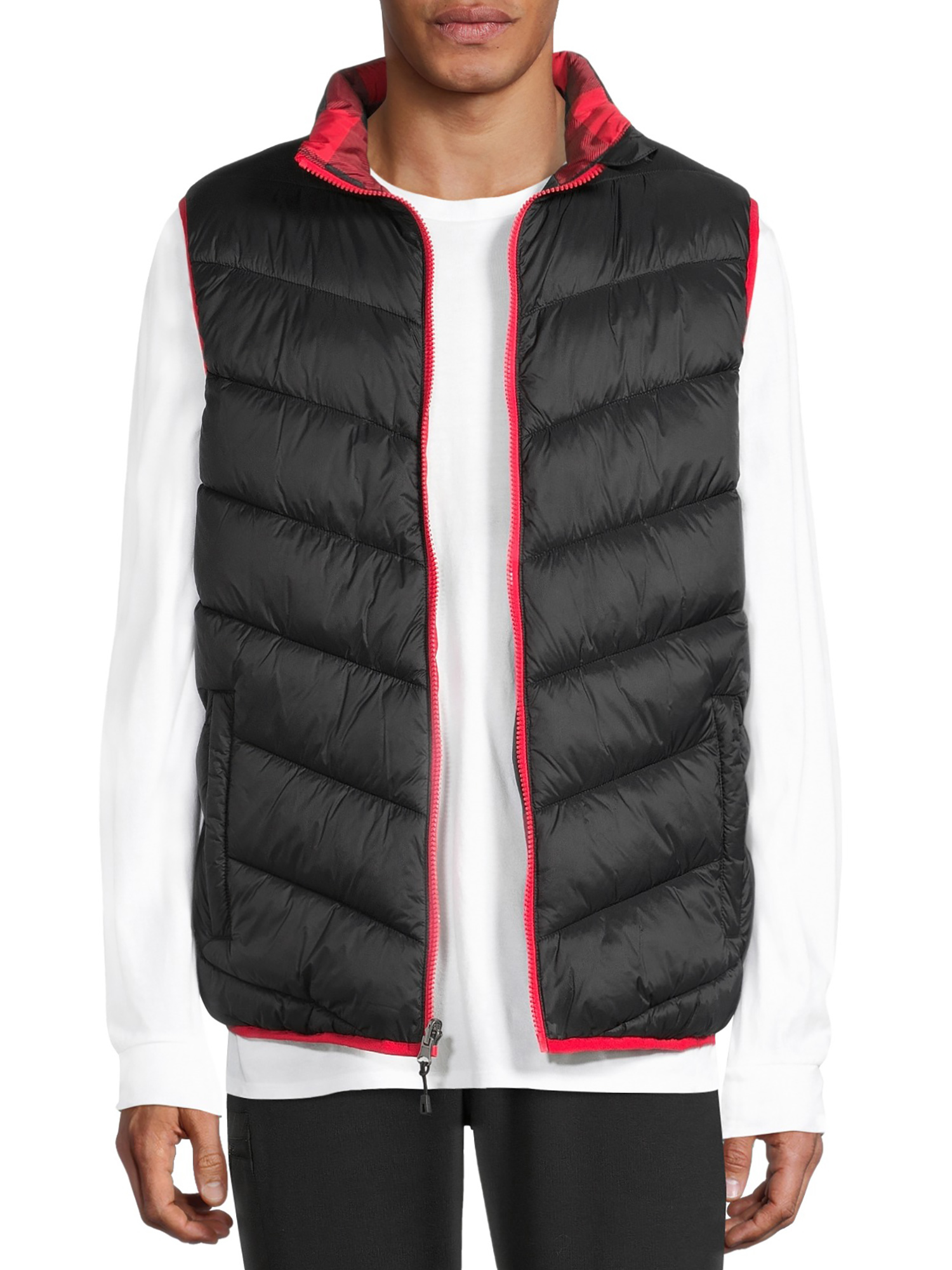 Swiss Tech Men's Reversible Puffer Vest, Up to Size 3XL - image 1 of 4