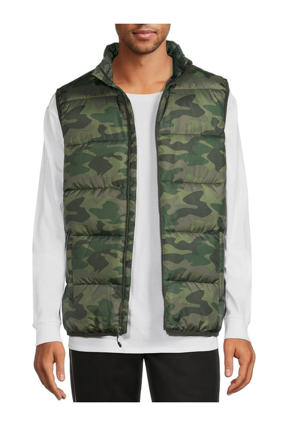 Men's and Big Men's Puffer Vest, Up to 5XL