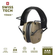 Swiss Tech Tönen SE Electronic Ear Muffs, Sound Boost 13-Level, NRR 24dB, FDE Colorway