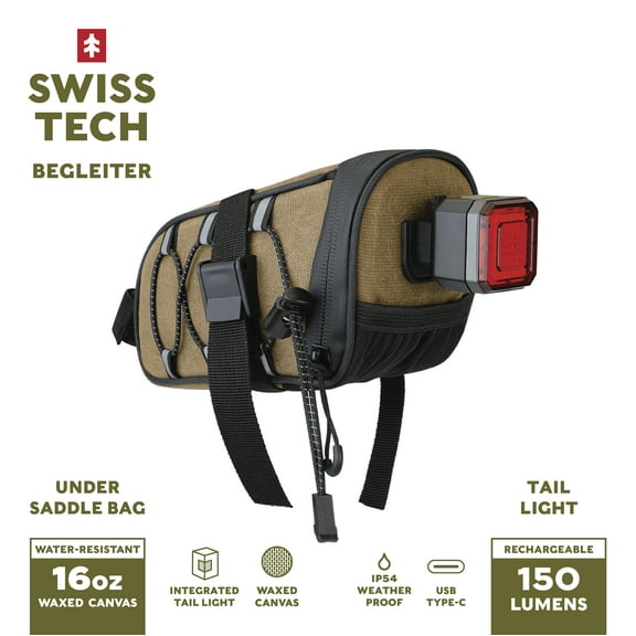 Swiss Tech Tail Light & Under Saddle Bag Combo