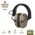 thumbnail image 1 of Swiss Tech Tonen Electronic Hearing Protection with Bluetooth, Rechargeable, FDE Colorway, 1 of 7