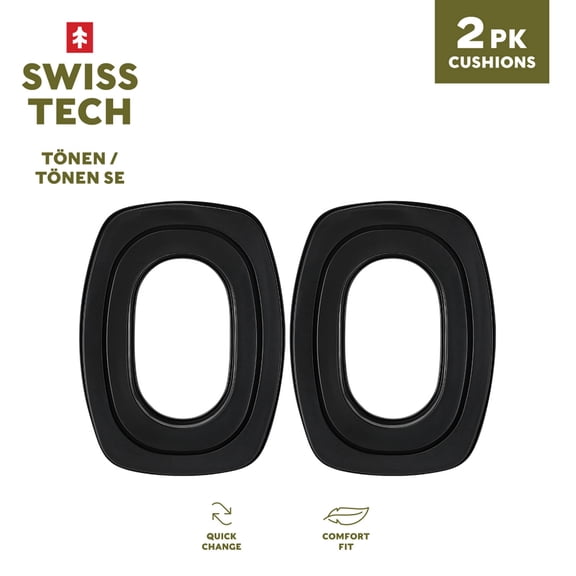 Swiss Tech Gel Pad Upgrade for TNEN & TNEN SE Hearing Protection, Black