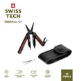 thumbnail image 1 of Swiss Tech 10 in 1 Multitool with Spring Action Shears AUS 8 Steel Blade Carabiner and Sheath, Maroon, 1 of 6