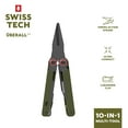 thumbnail image 1 of Swiss Tech 10 in 1 Multitool with Spring Action Shears AUS 8 Steel Blade Carabiner and Sheath Olive, 1 of 6