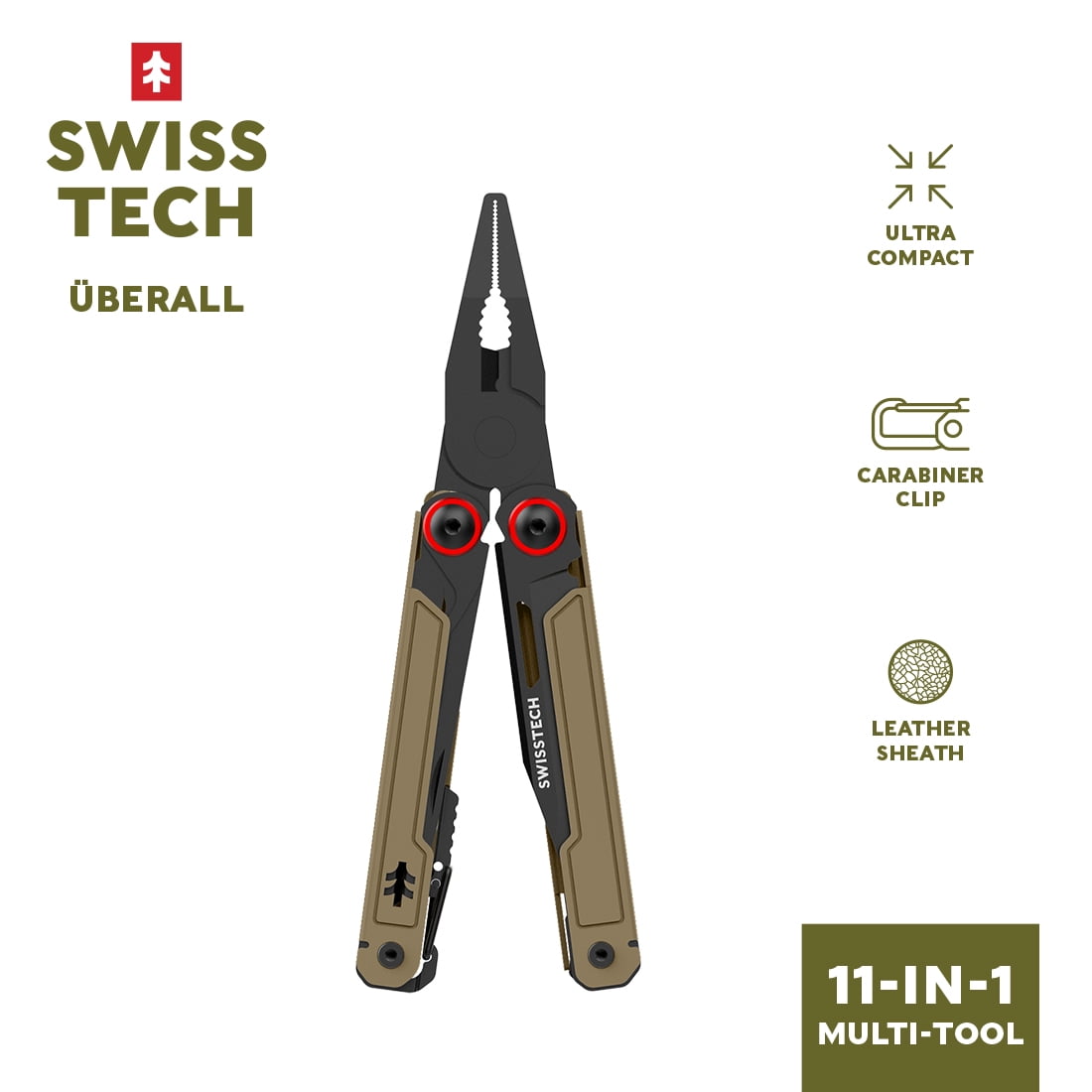 Swiss Tech Überall 11-in-1 Multi-Tool with AUS-8 Steel Blade