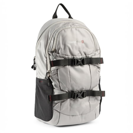 Swiss Tech Unisex 20 Liter Compressor Backpack for School or Work, Grey