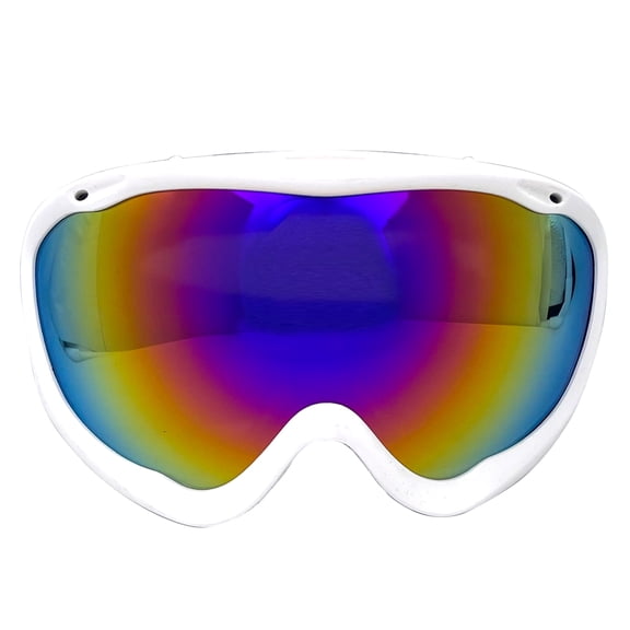 Swiss Tech Unisex Ski Goggle Red Lens White Frame Black Strap Red Lens White Frame