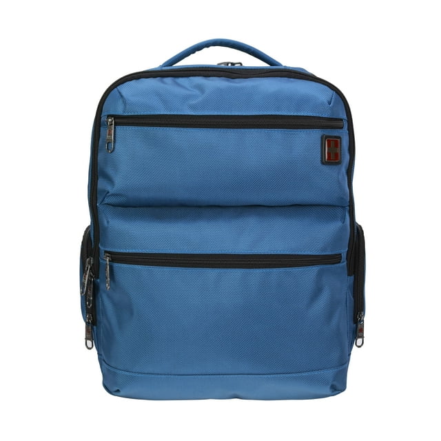 Swiss Tech Unisex Travel Backpack with Luggage Passthrough Sleeve, Blue ...