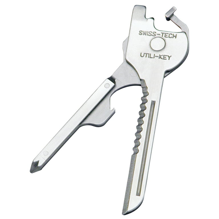 Swiss Tech Utili-Key 6-in-1 Stainless Steel Keychain Multi-Tool - Blade HQ