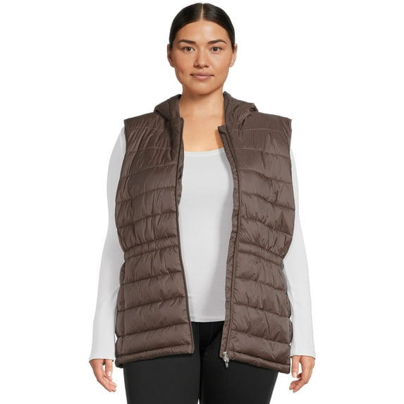 Swiss Tech Women's Hooded Vest with Cinched Waist, Sizes XS-3X