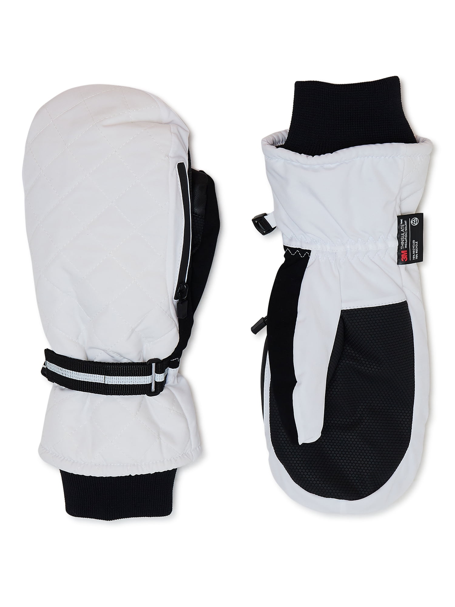 Swiss Tech Women’s Ski Mittens, Sizes SXL Winter White