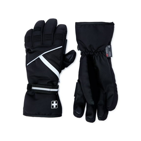Swiss Tech Women’s Winter Ski Gloves Black Soot