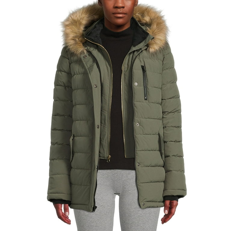 Swiss Tech Women s and Women s Plus Bibbed Solarball Puffer Coat
