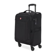 SWISSGEAR Stride Expandable Carry-on Spinner Luggage with TSA Lock, 8 Wheels, Black