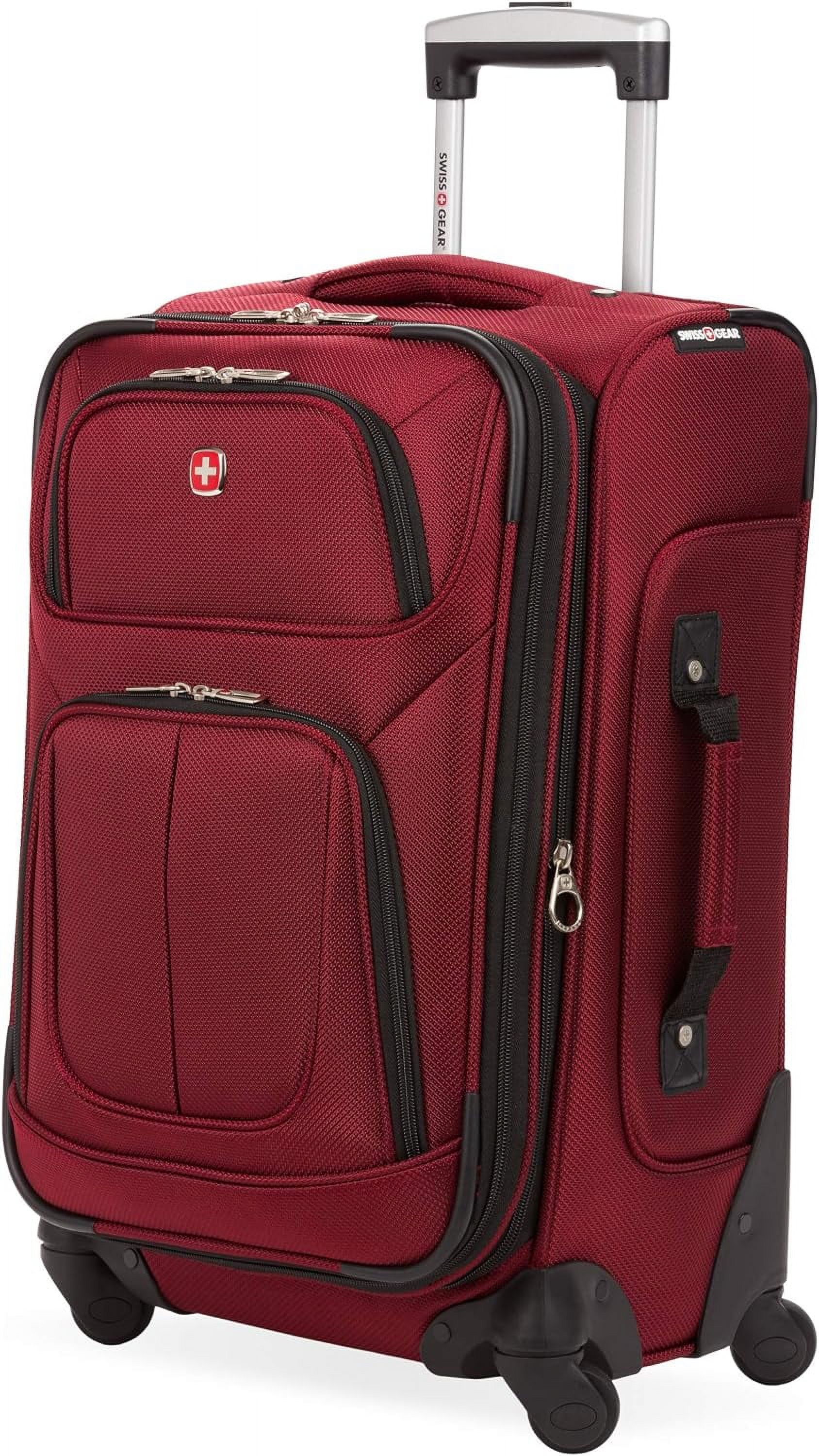 SwissGear Sion Softside Expandable Roller Luggage, Burgundy, CarryOn