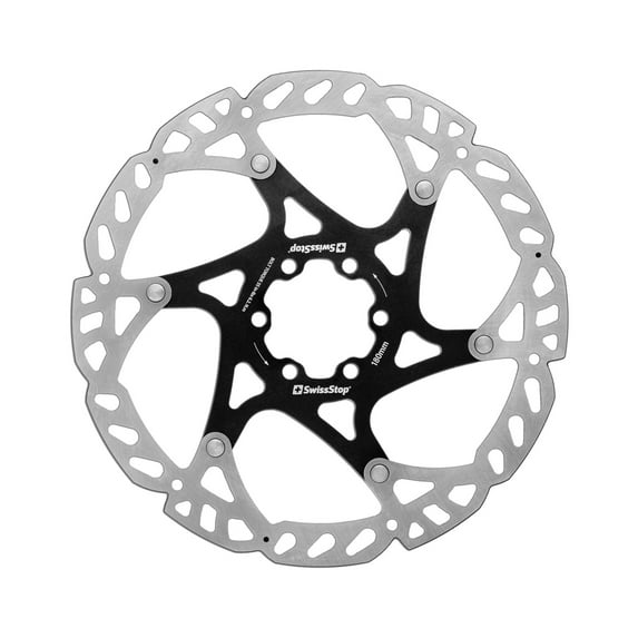 SwissStop Catalyst Pro Disc Brake Rotor - 180mm, 6-Bolt, Silver/Black