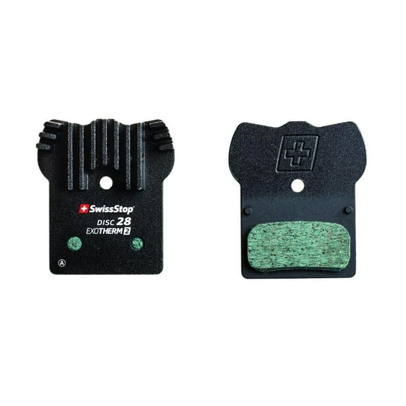 SwissStop Exotherm2 28 Disc Brake Pads, Shape: Shimano G-Type/F-Type/J-Type, XTR BR-M9000, XT BR-M8100, SLX BR-M7100,