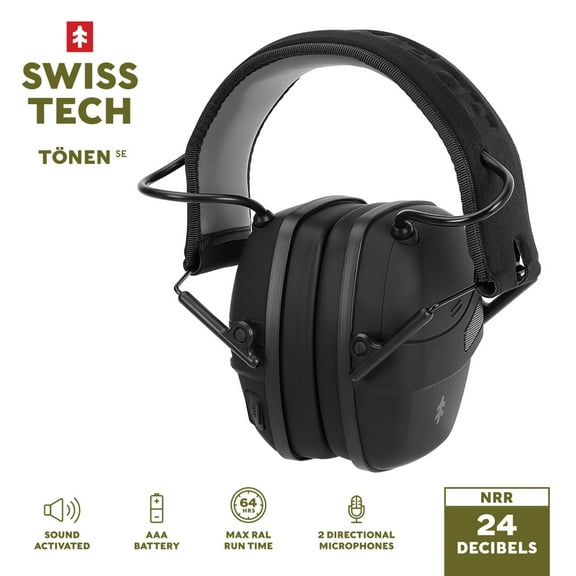 Swiss Tech Basic Electronic Hearing Protection Earmuffs, Tonen SE