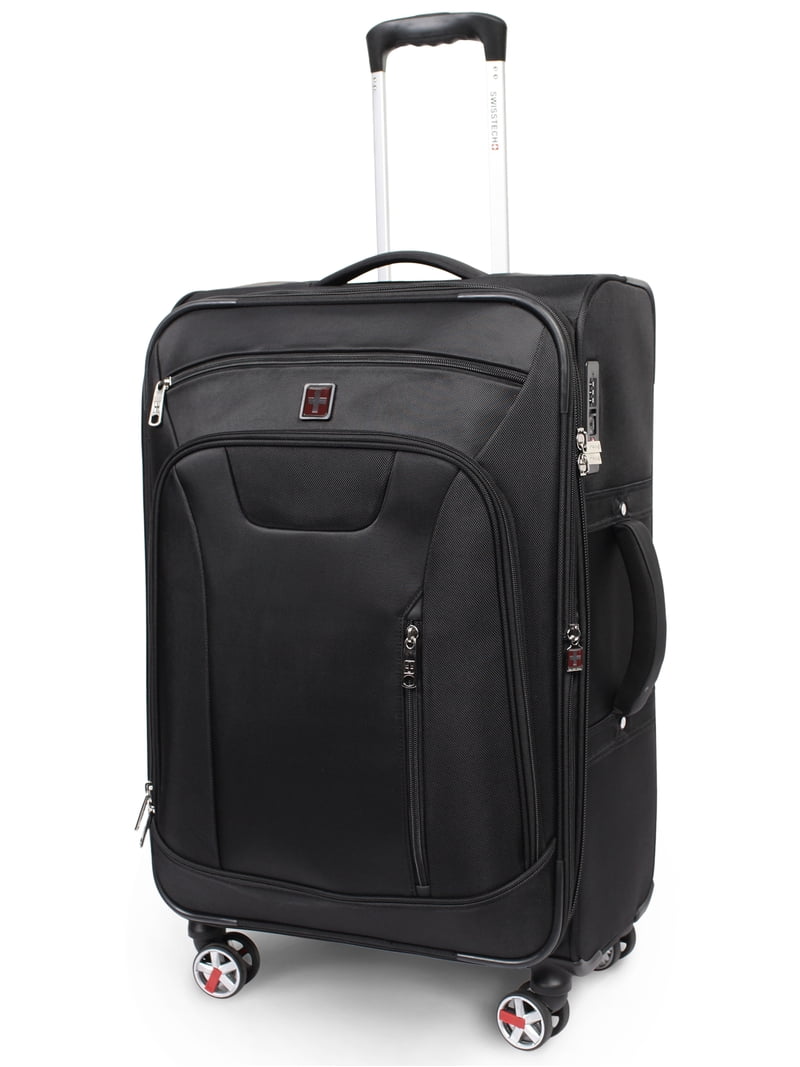 ssskk  SwissTech Executive 25in Softside 8-Wheel Checked Luggage, Black