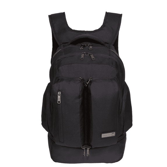 Swisstech Unisex Adult Adjustable Straps Polyester Backpacks Backpack , Black