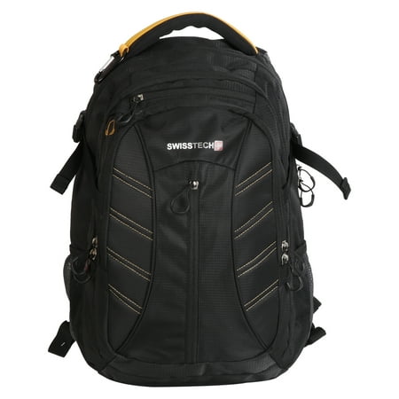 SwissTech Unisex 23L Adult Campus Backpack, for School and Work, Black