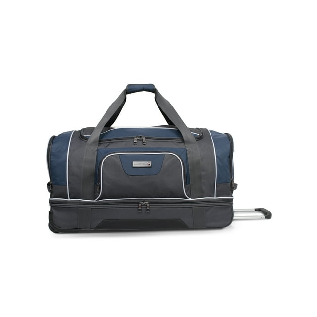 SwissTech Wanderer 30" Rolling Drop Bottom Travel Duffel Bag, Blue