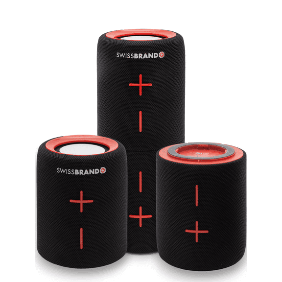 Swissbrand Apex 2-in-1 Portable Bluetooth Speaker – 360° Sound, Detachable Design, USB-C Charging, IPX5 Water Resistant