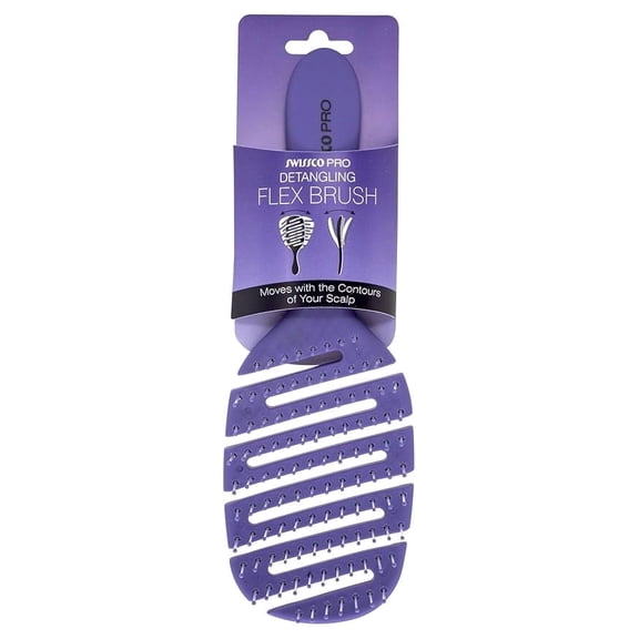 Swissco Pro Detangling Flex Brush - Medium Royal Purple