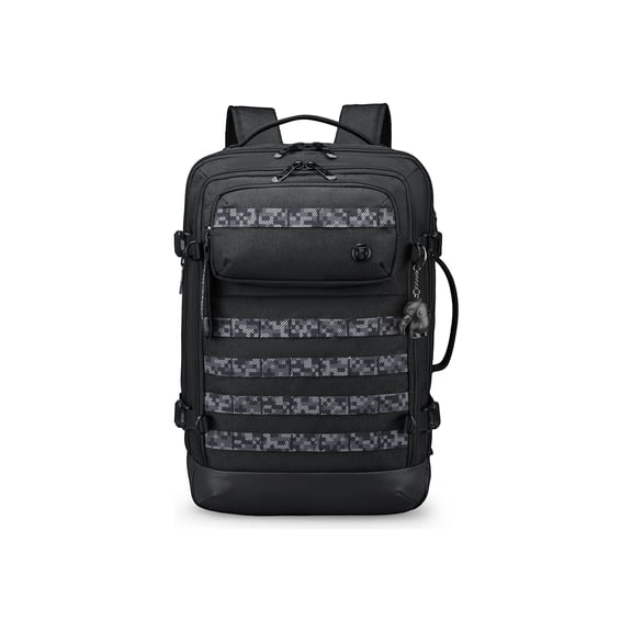 Swissdigital BERG PRO Black XL Backpack, TSA-Friendly Backpack with USB Charging Port, RFID Protection Pocket, Trolley Sleeve for Easy Travel, Padded Laptop Compartment that Fits up to 17" Laptop,