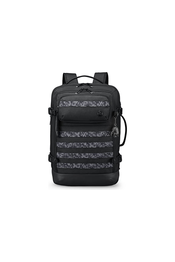 Swissdigital BERG PRO Black XL Backpack, TSA-Friendly Backpack with USB Charging Port, RFID Protection Pocket, Trolley Sleeve for Easy Travel, Padded Laptop Compartment that Fits up to 17" Laptop,