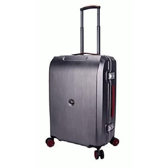 Swissdigital Deluxe Tech Luggage Suitcase, Silver