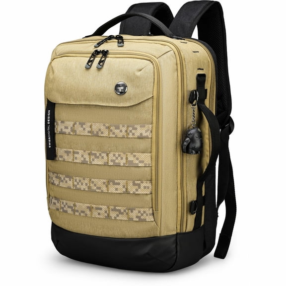 Swissdigital Design BERG Carrying Case (Backpack) for 16" Notebook, Tablet - Dark Khaki - Cordura Body - Polyester Pongee Interior Material - Shoulder Strap, Trolley Strap - 16.9" Height x 11.8" Wi...
