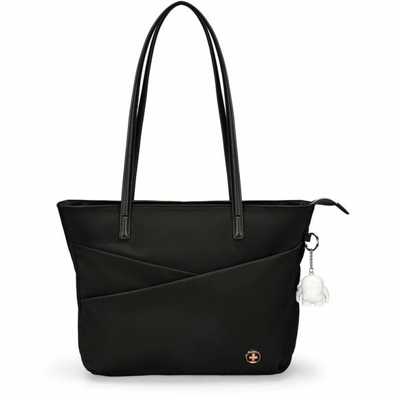 Swissdigital Design KATY ROSE NG Carrying Case (Tote) for 16" Smartphone, Tablet, Credit Card, Passport, Driving License, Notebook, Power Bank, Key - Black - RFID Resistant - Plastic Body - 15" Hei...