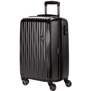 SwissGear 7272 Energie Hardside Luggage Carry-On Luggage With Spinner Wheels & TSA Lock, Black, 19