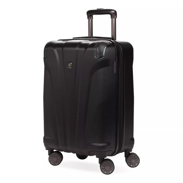 Swissgear 20" Cascade Rolling Hardside CarryOn Luggage, 360 Spinner Wheels, Black