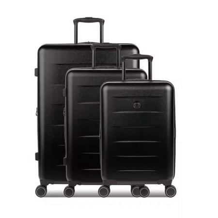 Swissgear 8020 Expandable Hardside Spinner 3pc Luggage Set, Black