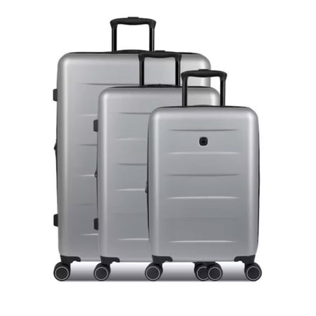 Swissgear 8020 Expandable Hardside Spinner 3pc Luggage Set, Grey